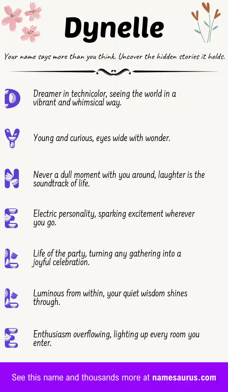 Acrostic poem about Dynelle.