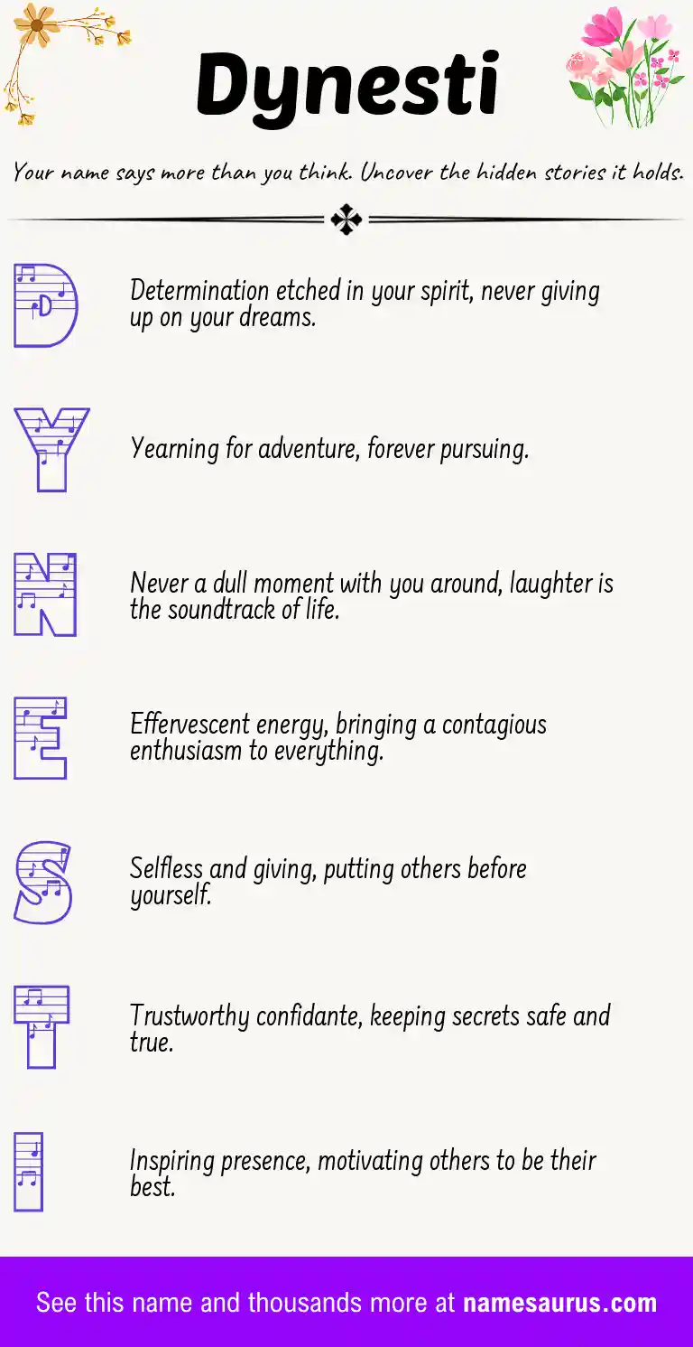 Acrostic poem about Dynesti.