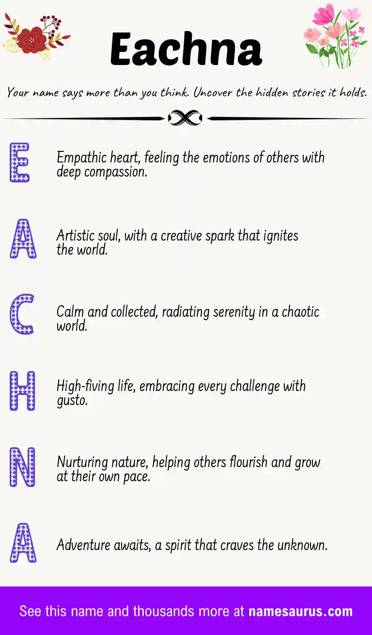 Acrostic poem about Eachna.
