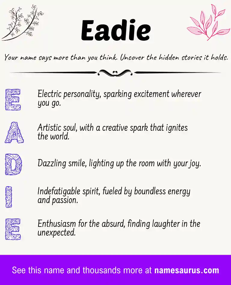 Acrostic poem about Eadie.