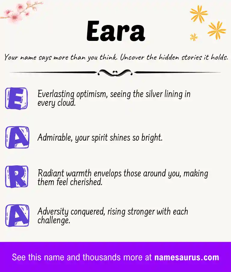 Acrostic poem about Eara.