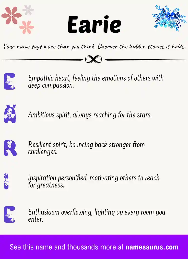 Acrostic poem about Earie.