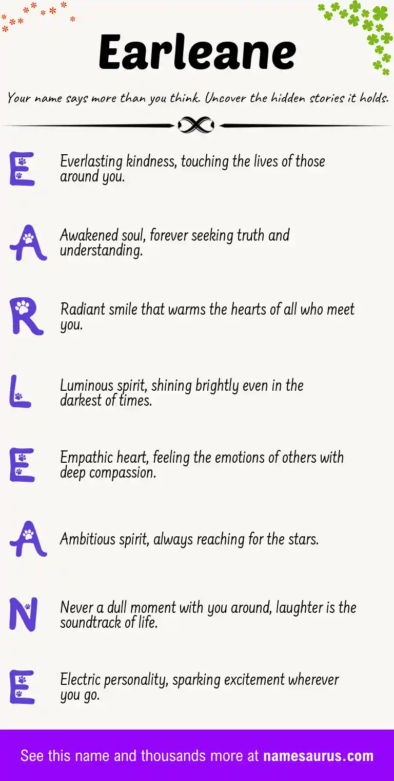 Acrostic poem about Earleane.