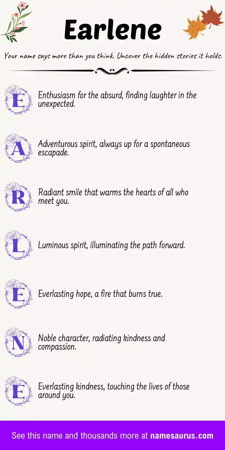 Acrostic poem about Earlene.