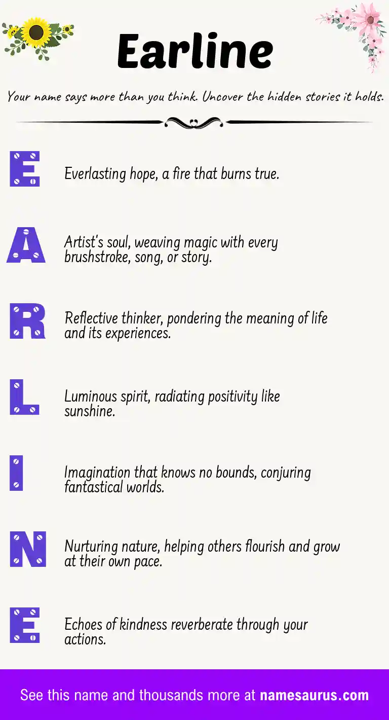 Acrostic poem about Earline.
