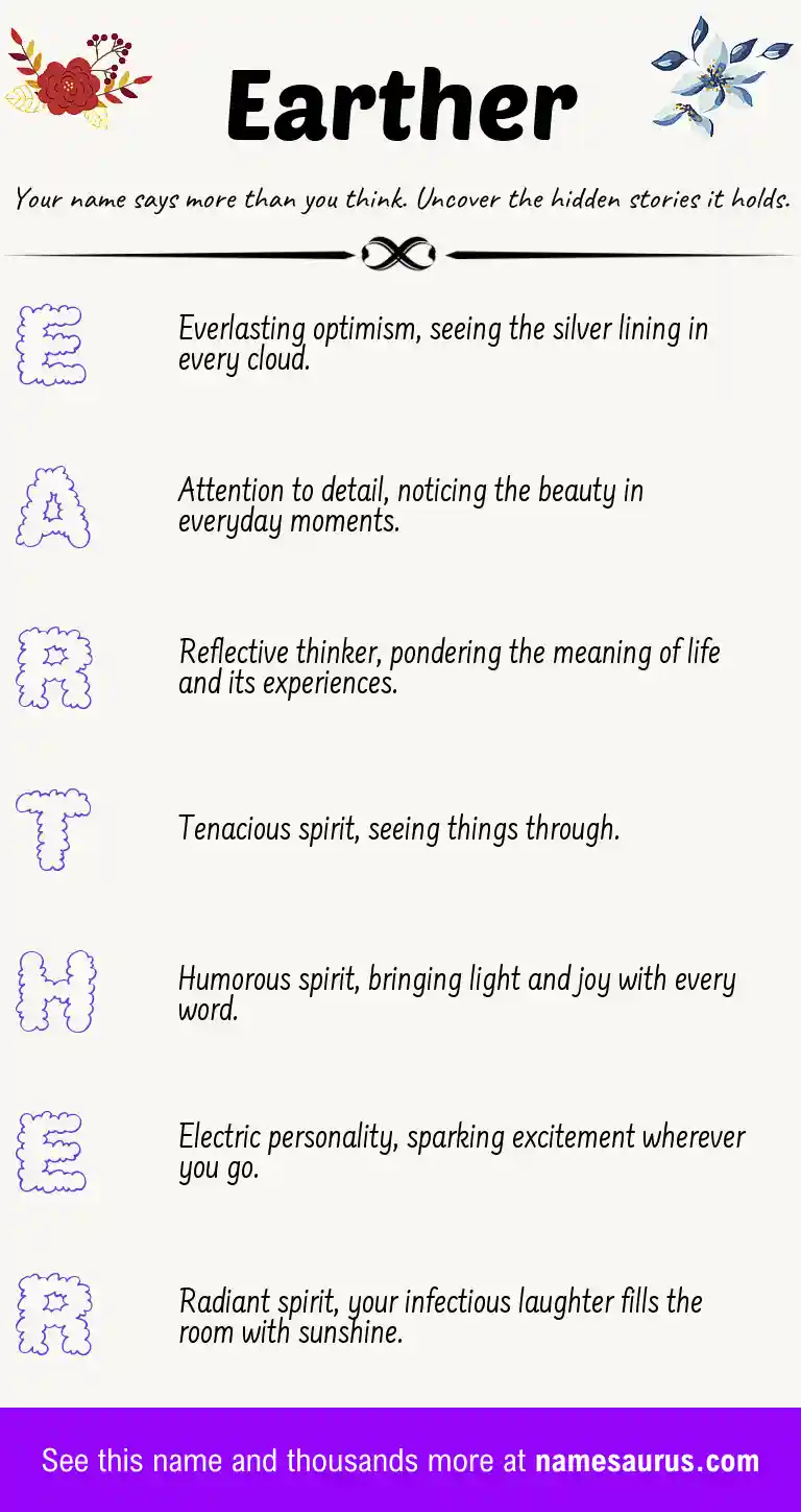 Acrostic poem about Earther.