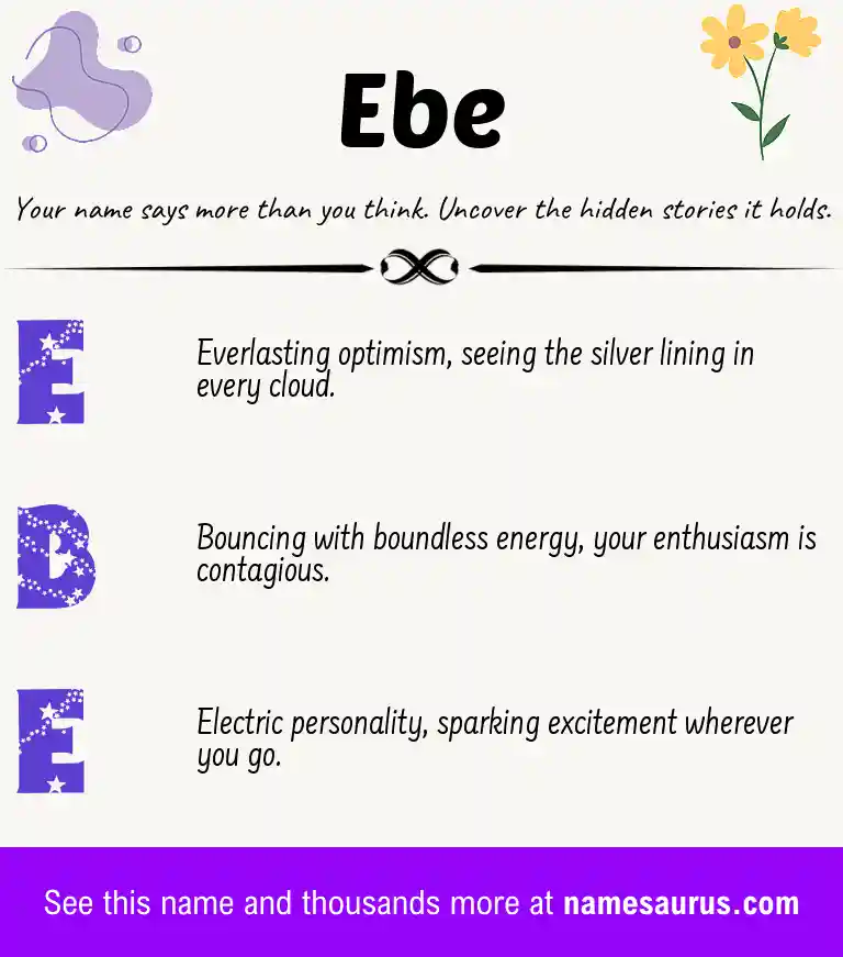 Acrostic poem about Ebe.