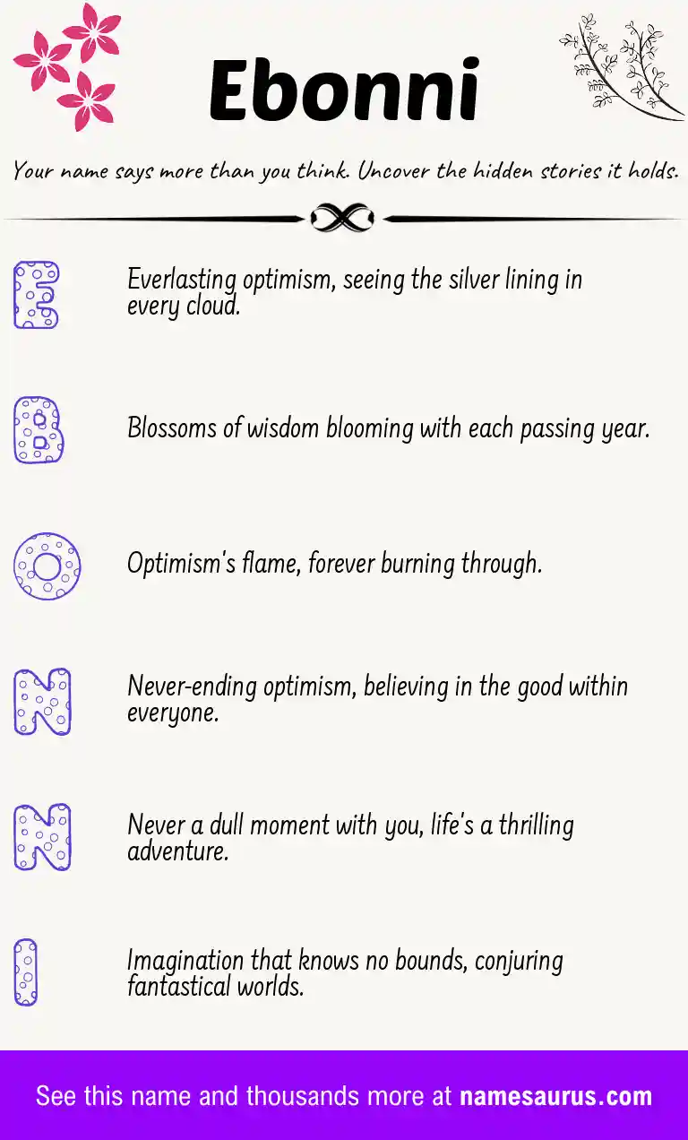 Acrostic poem about Ebonni.