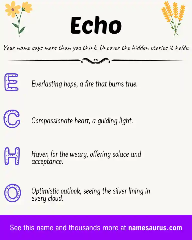 Acrostic poem about Echo.