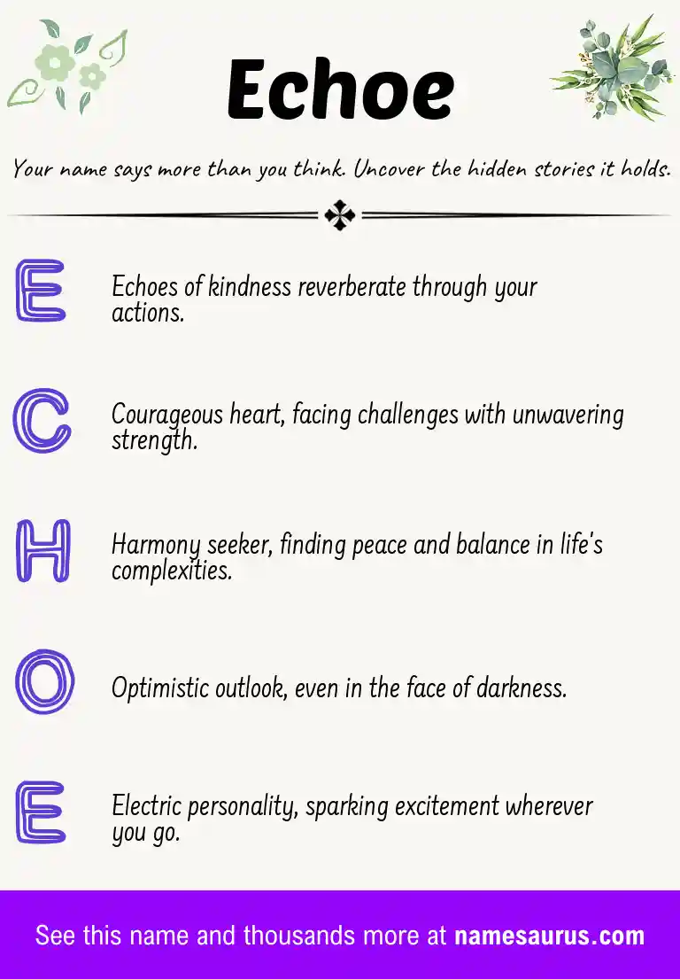Acrostic poem about Echoe.