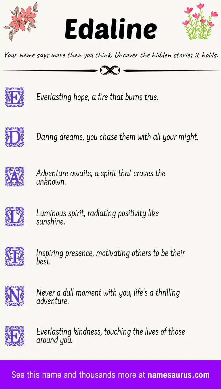 Acrostic poem about Edaline.