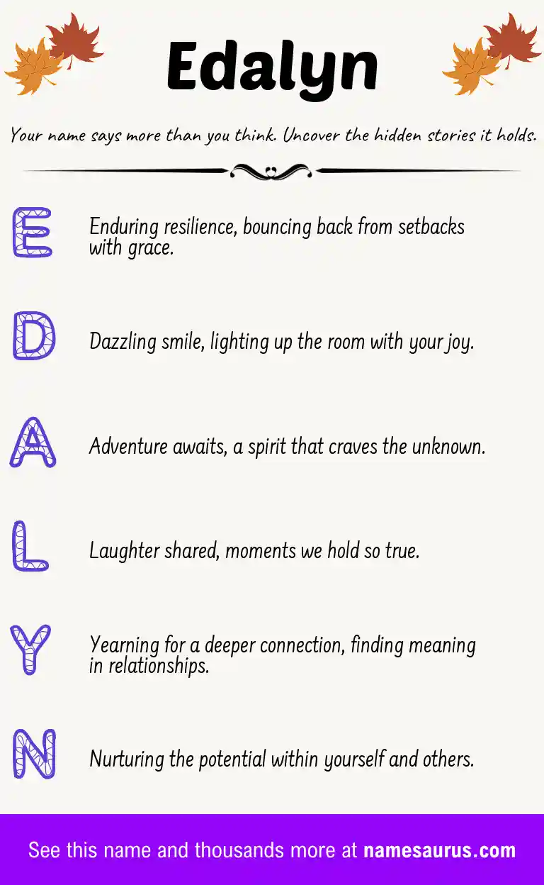 Acrostic poem about Edalyn.