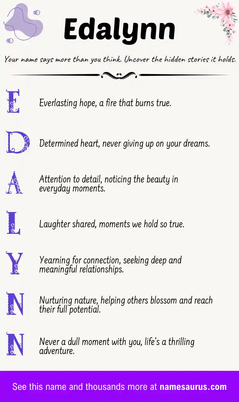 Acrostic poem about Edalynn.