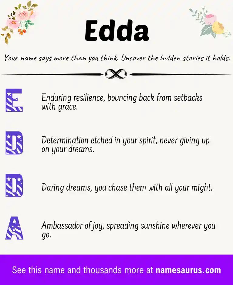 Acrostic poem about Edda.