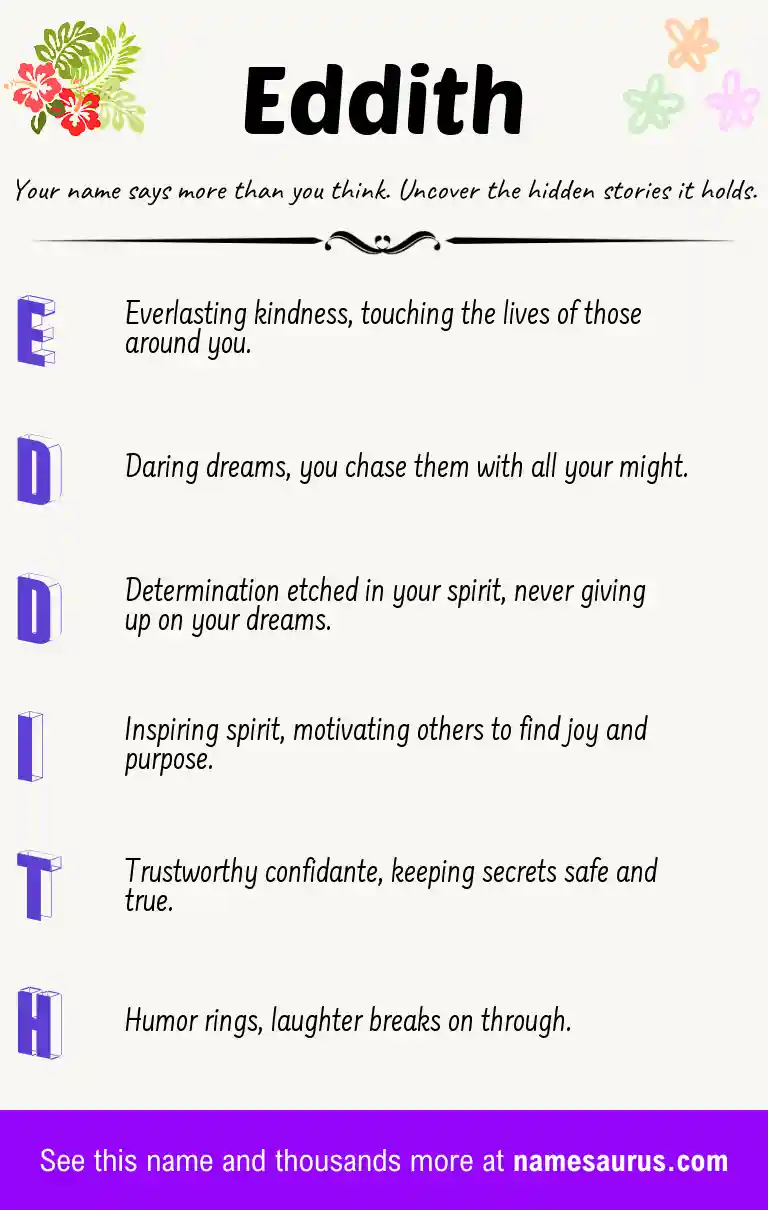Acrostic poem about Eddith.