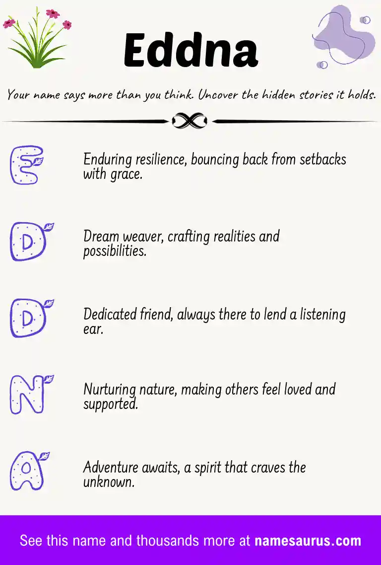 Acrostic poem about Eddna.