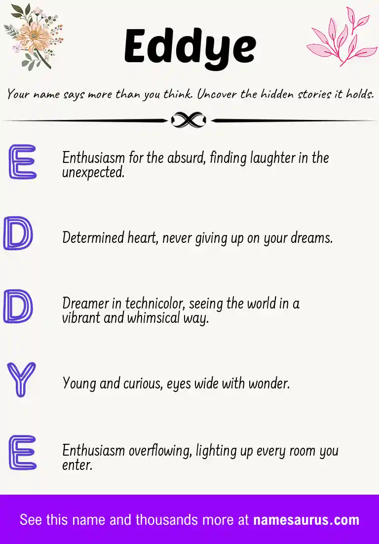 Acrostic poem about Eddye.