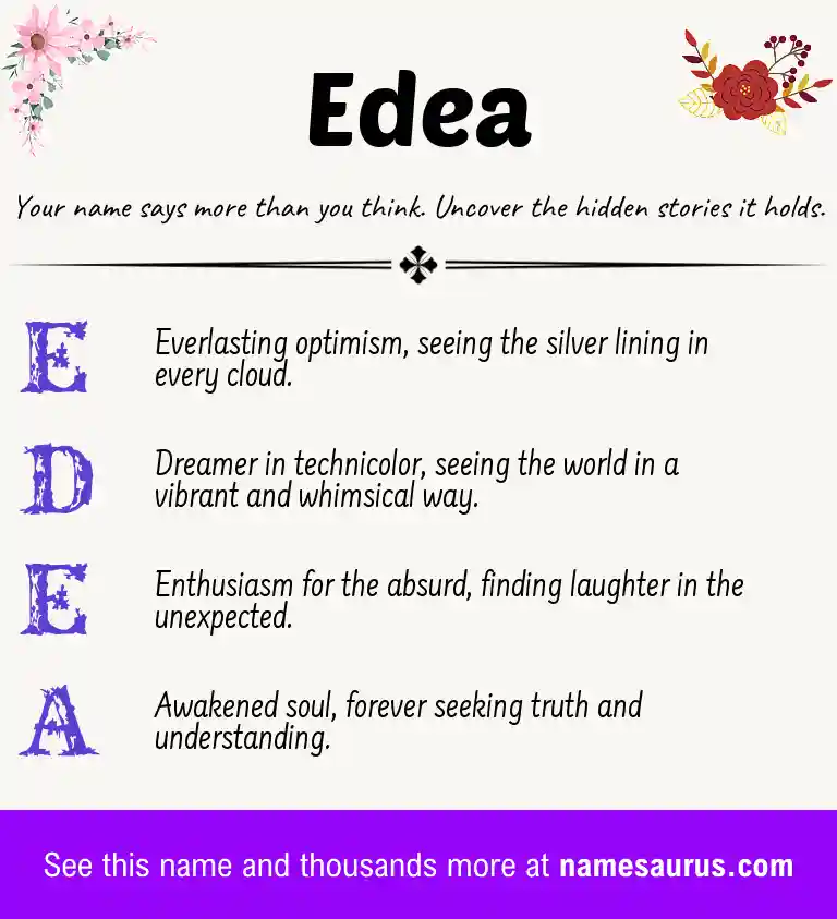Acrostic poem about Edea.