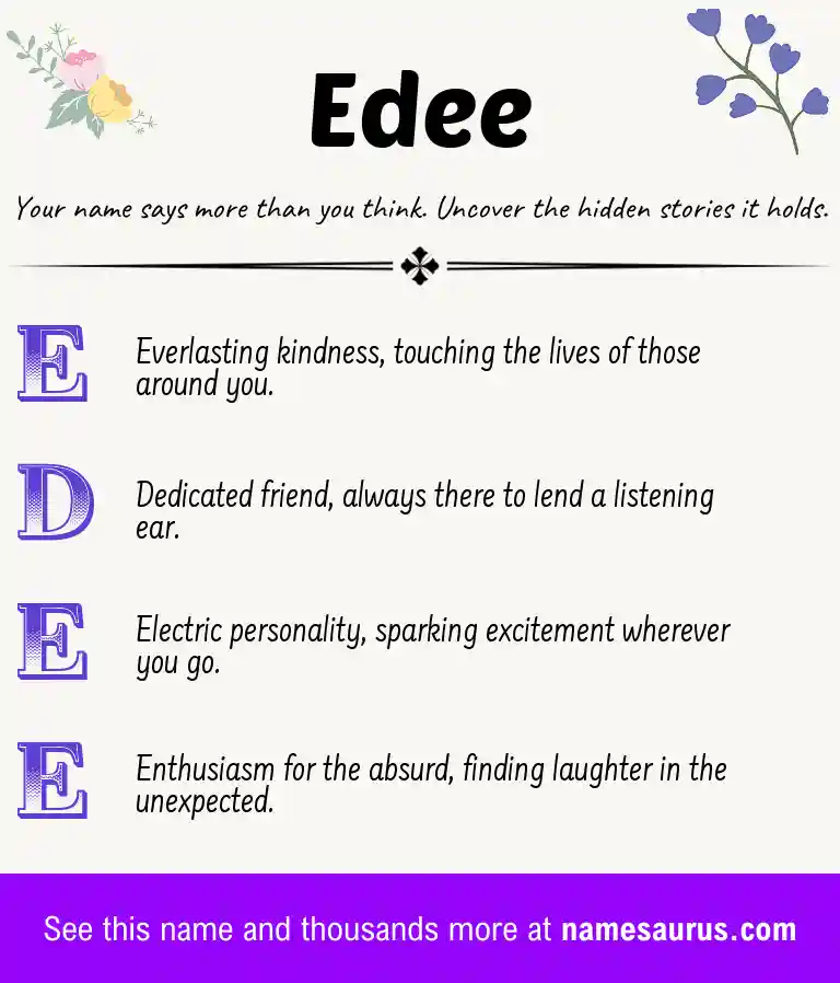Acrostic poem about Edee.