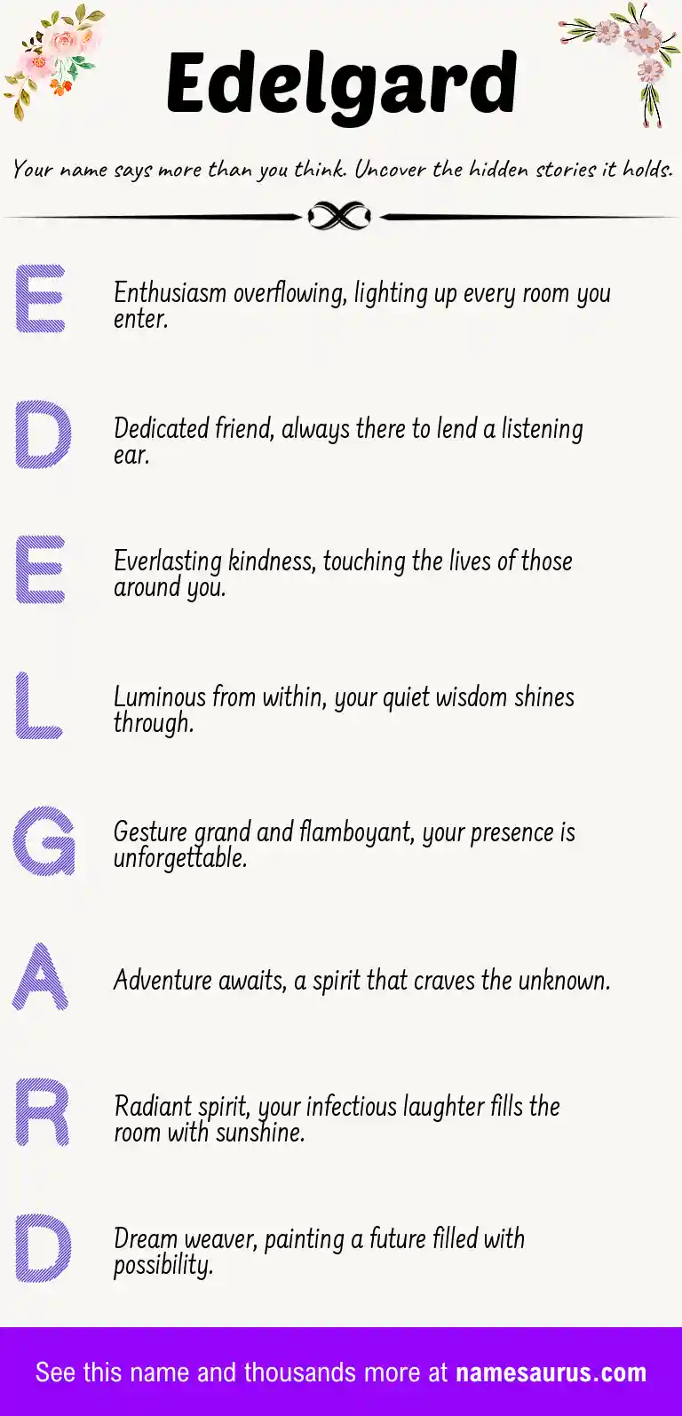 Acrostic poem about Edelgard.