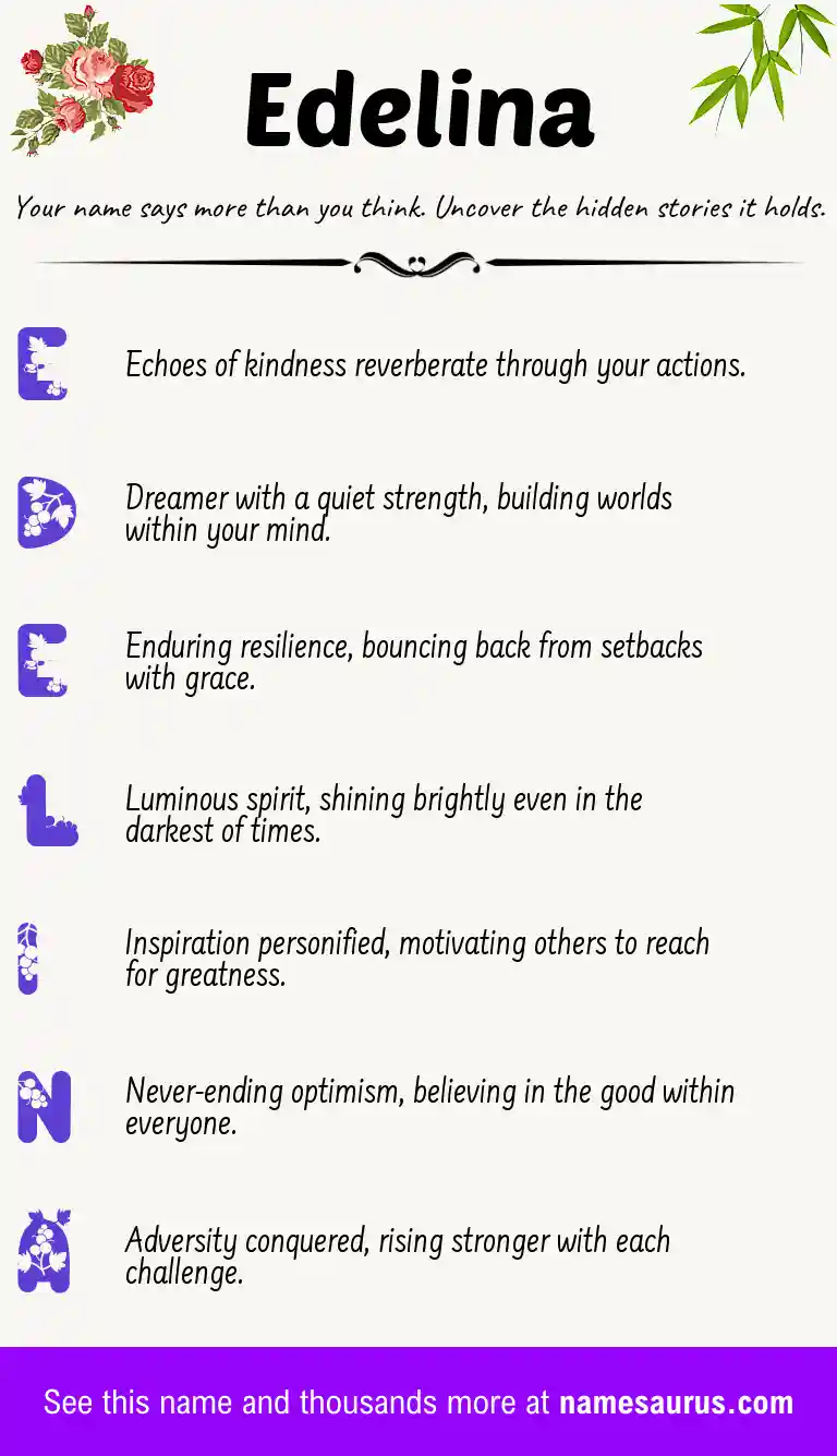 Acrostic poem about Edelina.