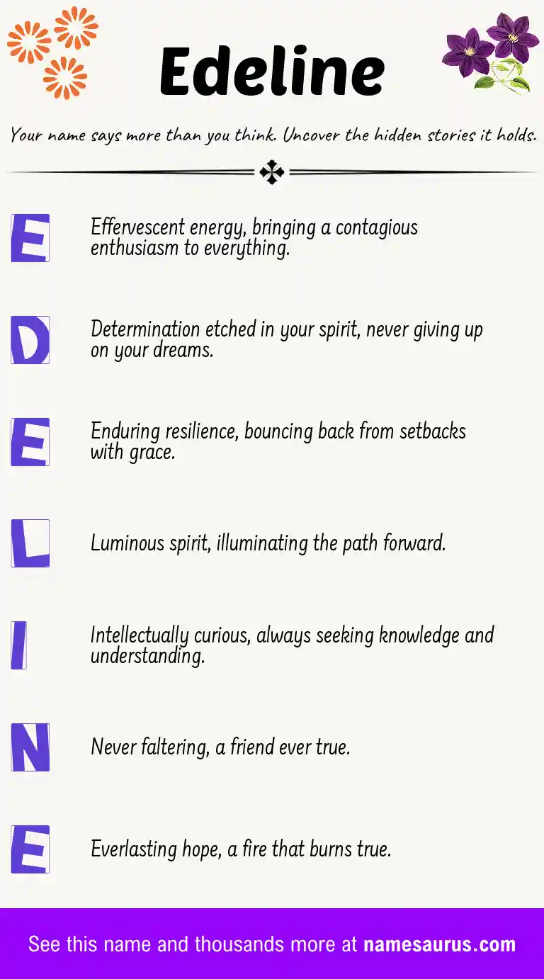 Acrostic poem about Edeline.