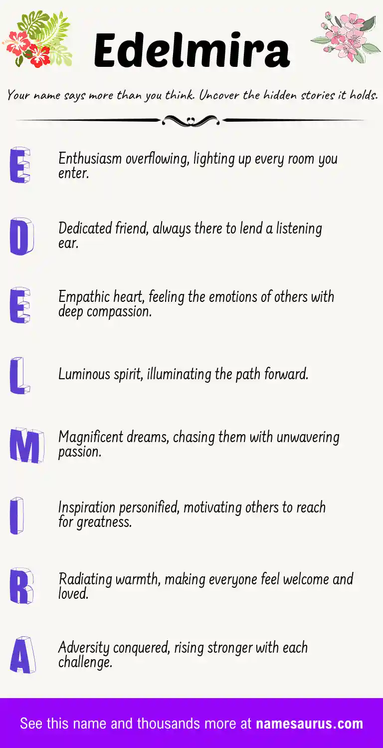 Acrostic poem about Edelmira.