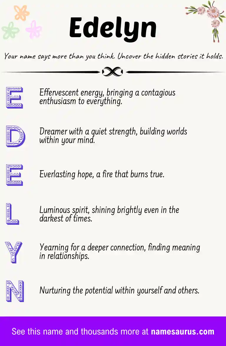 Acrostic poem about Edelyn.