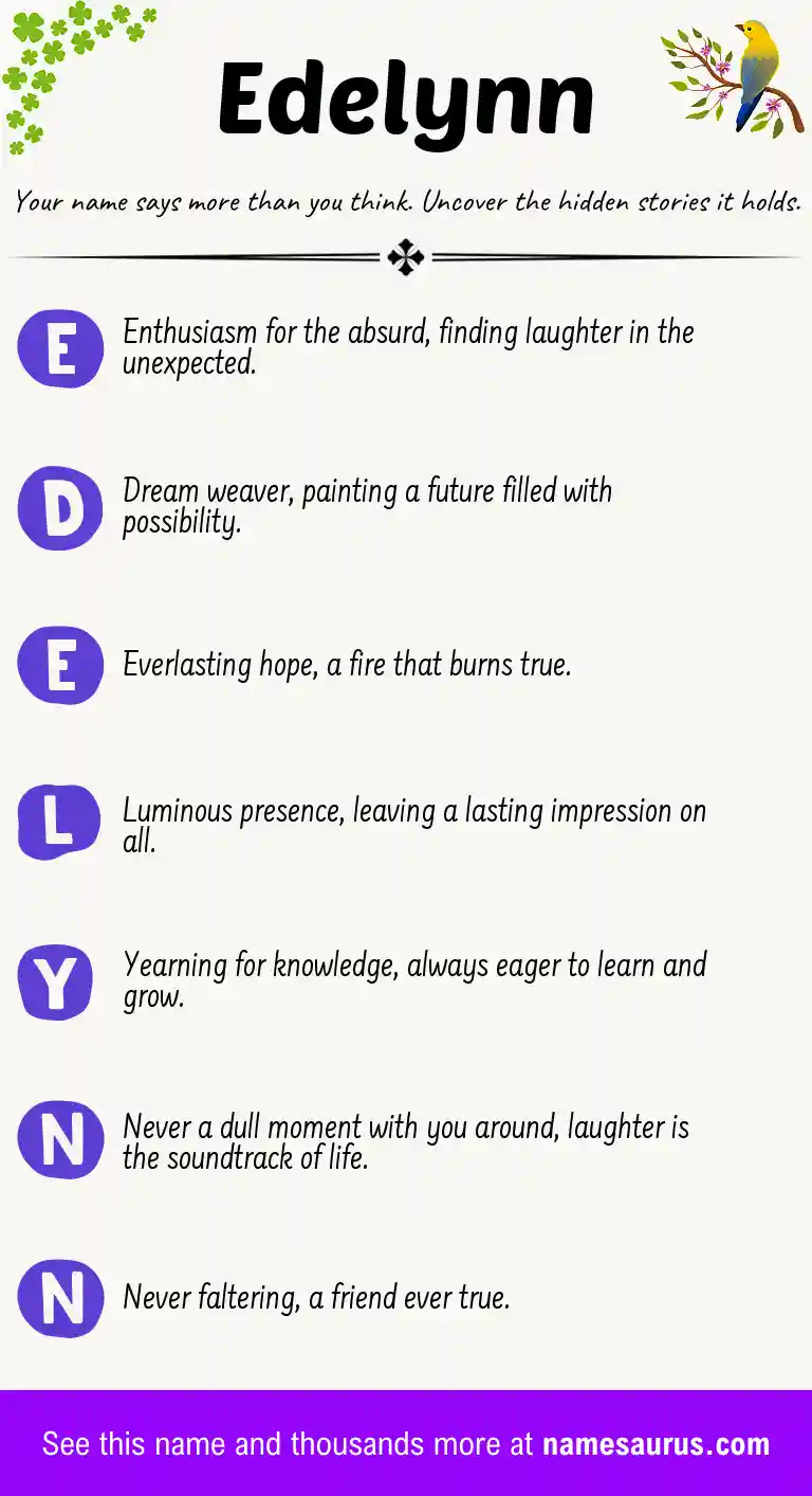 Acrostic poem about Edelynn.