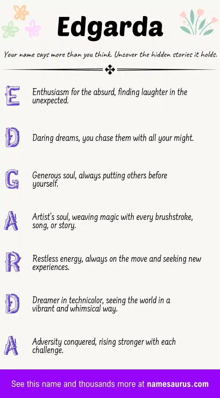 Acrostic poem about Edgarda.
