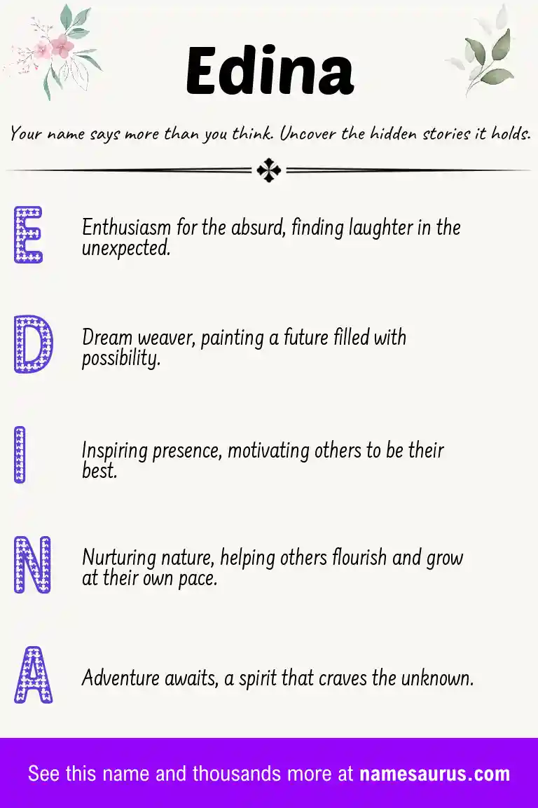 Acrostic poem about Edina.