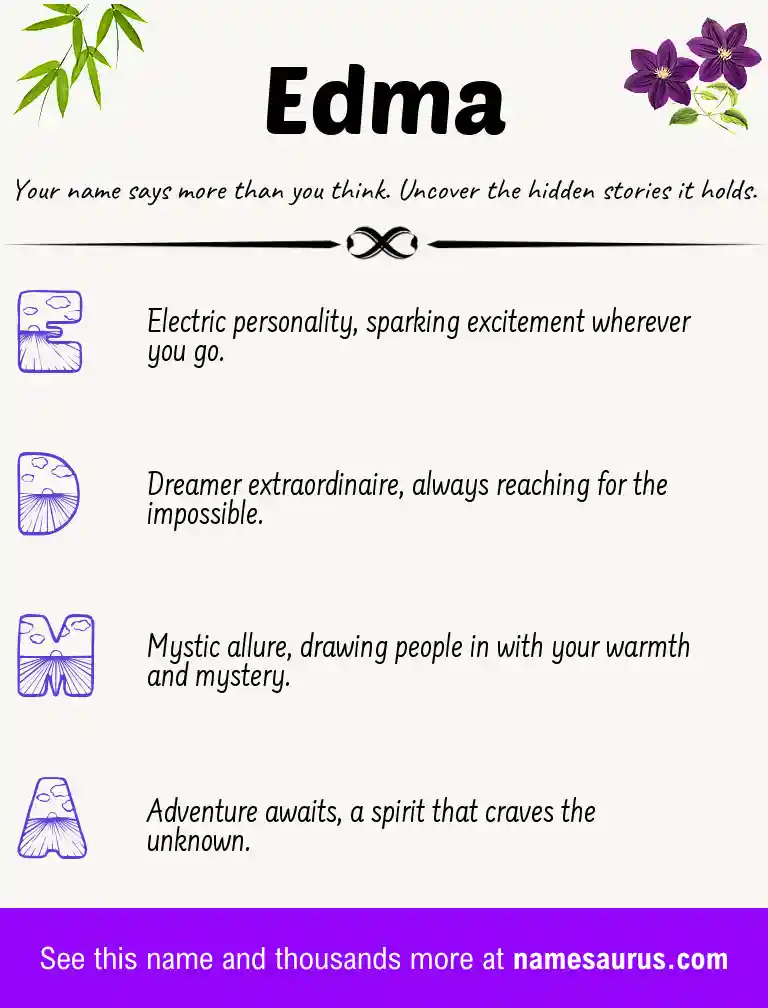 Acrostic poem about Edma.