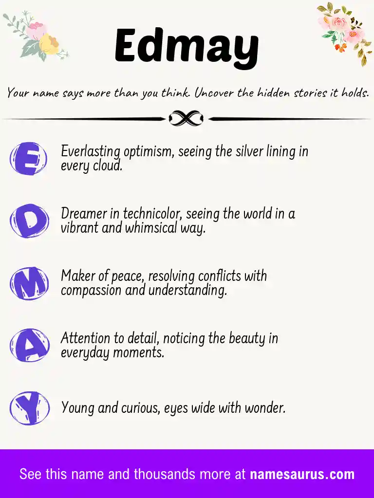 Acrostic poem about Edmay.
