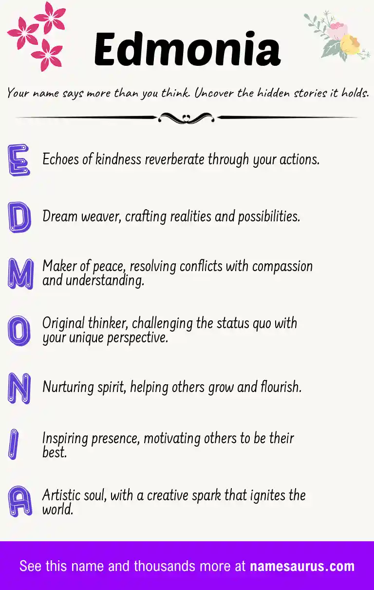 Acrostic poem about Edmonia.