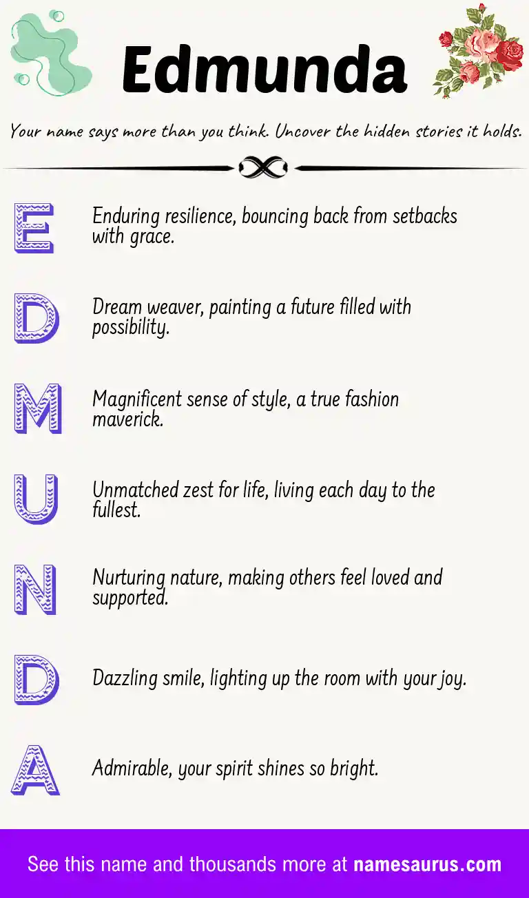 Acrostic poem about Edmunda.