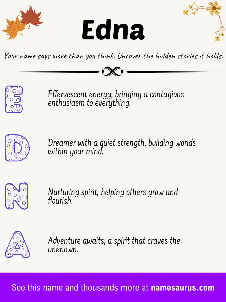 Acrostic poem about Edna.