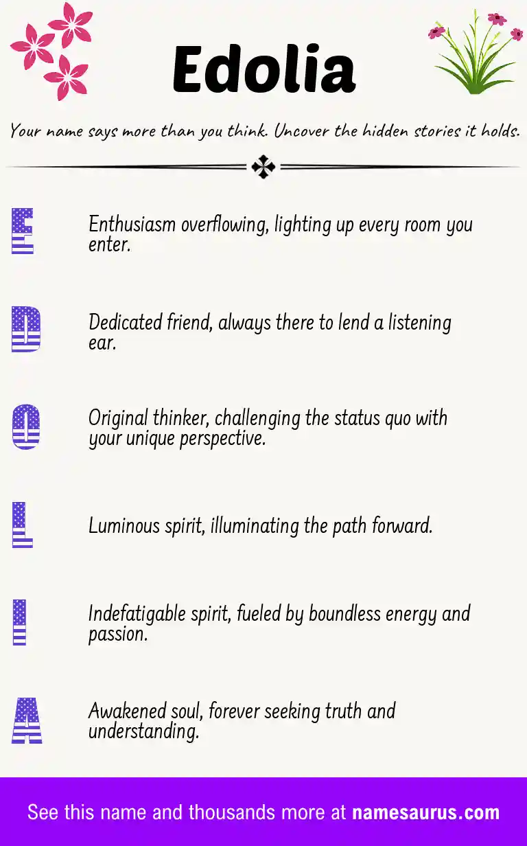 Acrostic poem about Edolia.