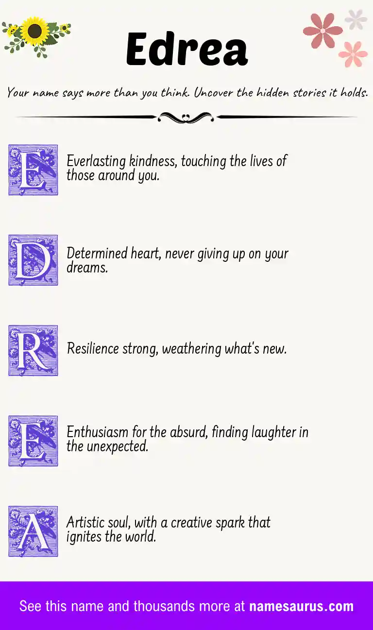 Acrostic poem about Edrea.