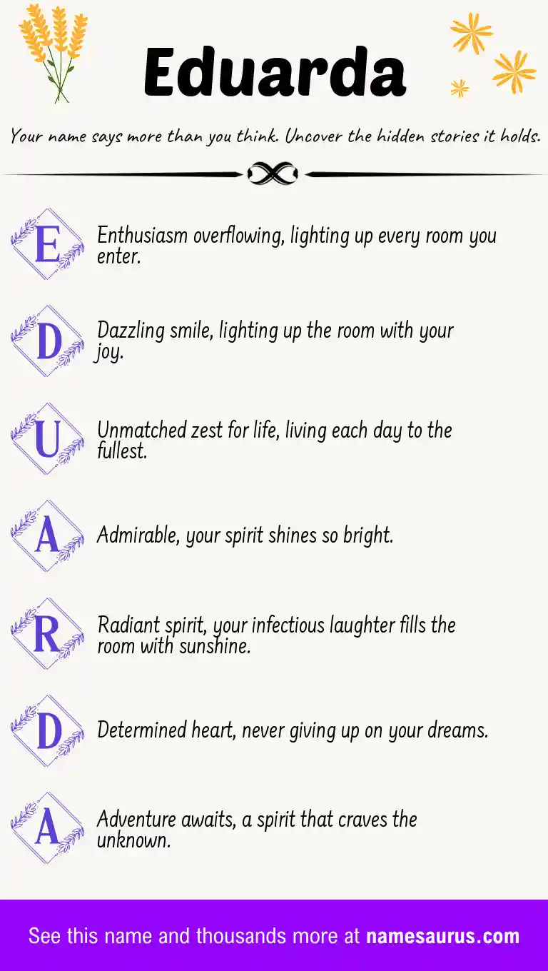 Acrostic poem about Eduarda.