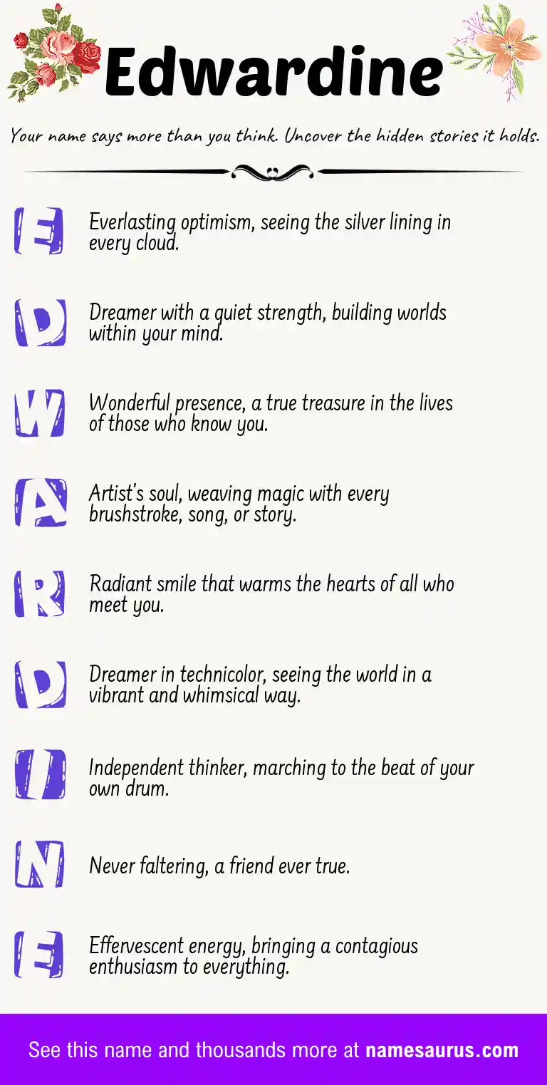 Acrostic poem about Edwardine.