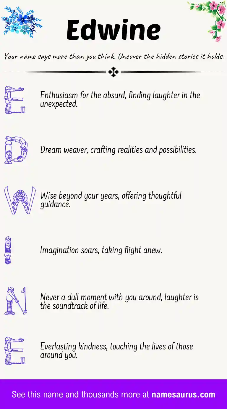 Acrostic poem about Edwine.