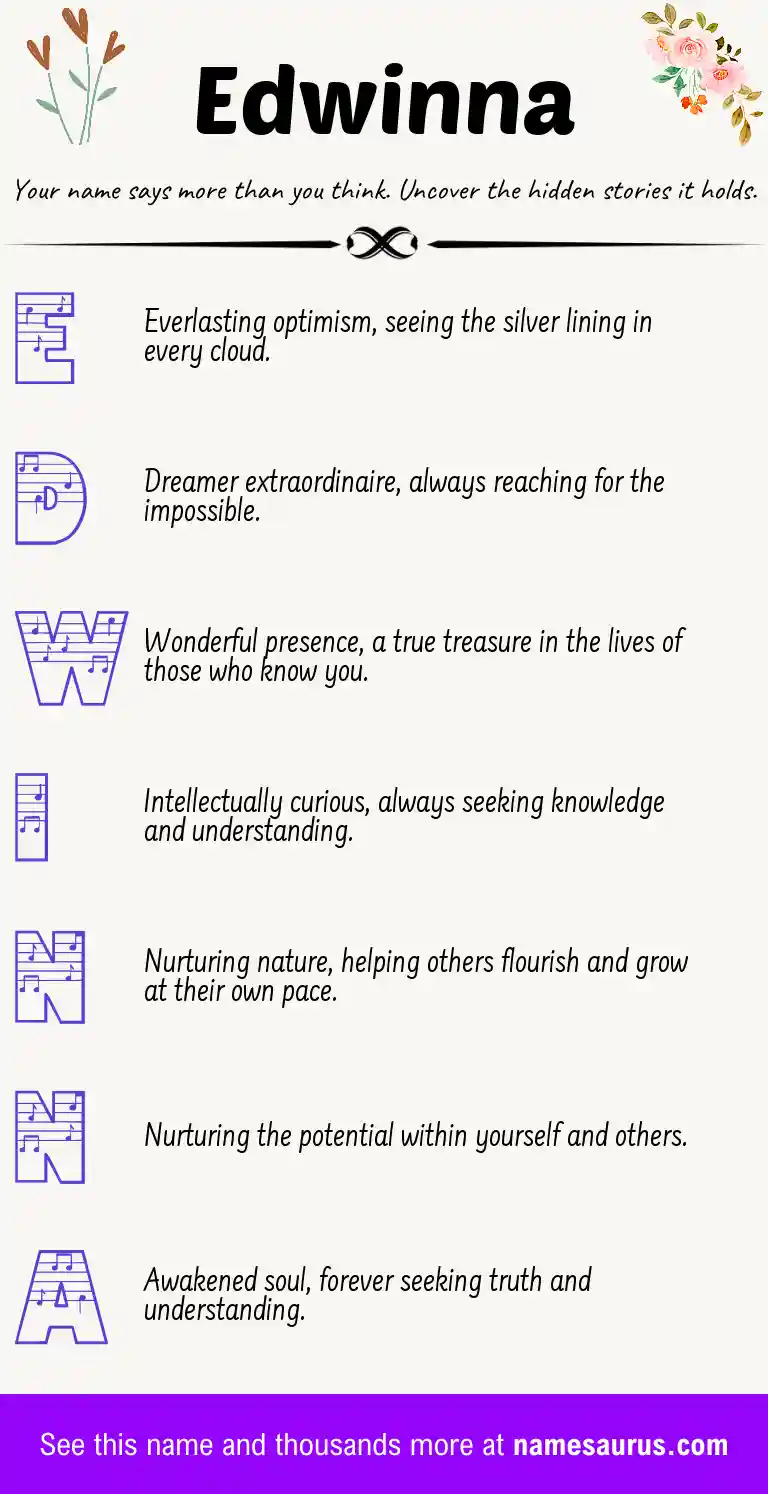 Acrostic poem about Edwinna.