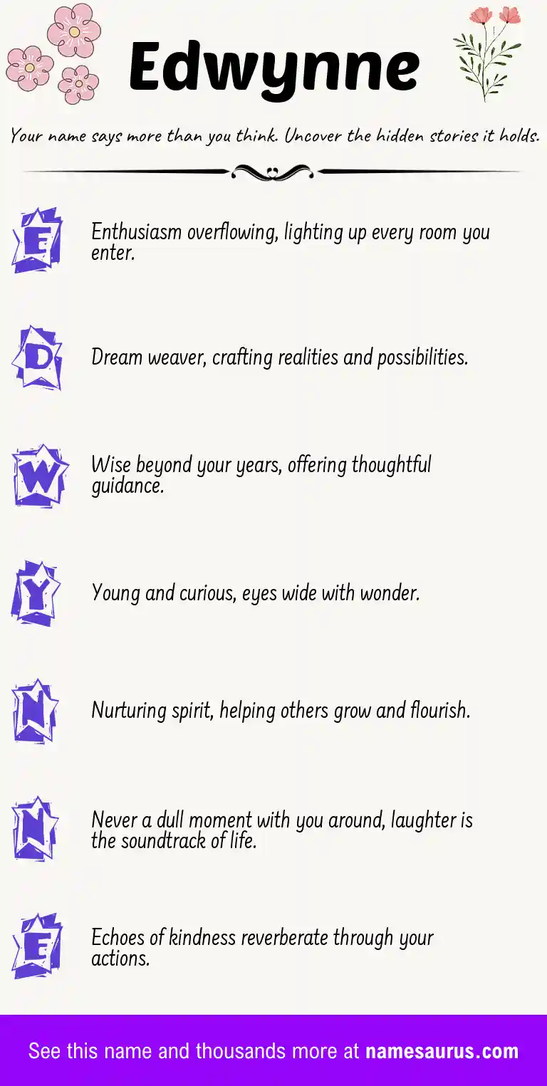 Acrostic poem about Edwynne.