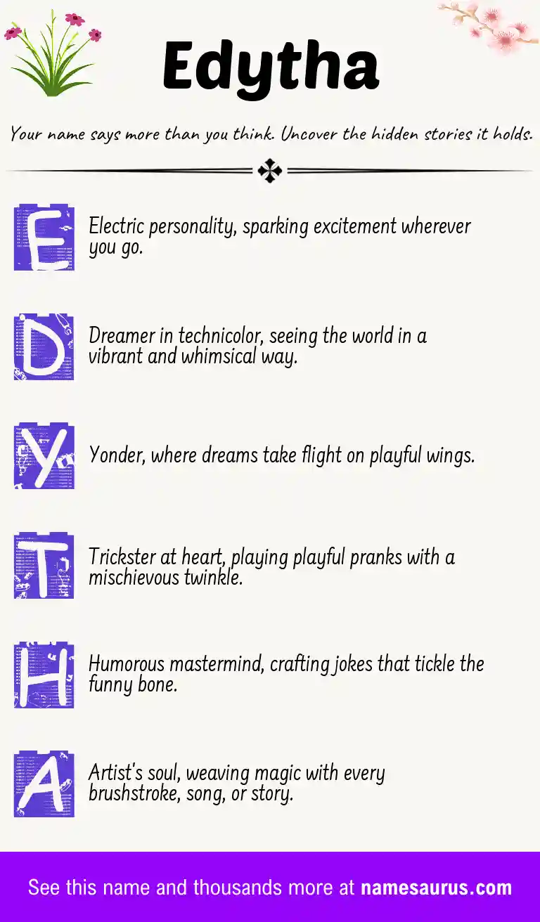 Acrostic poem about Edytha.