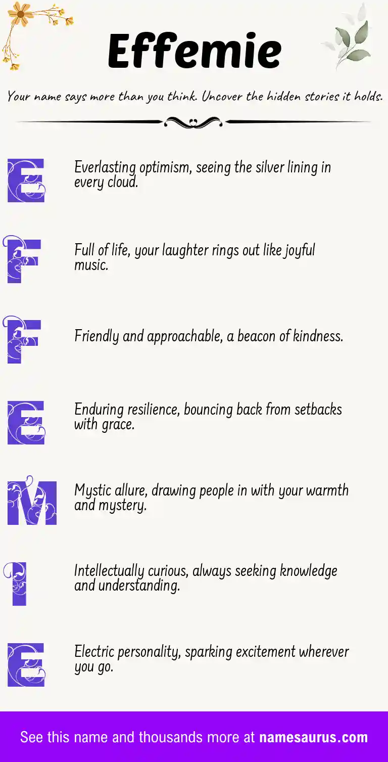 Acrostic poem about Effemie.