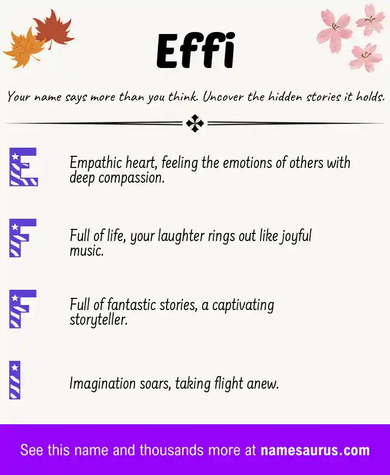 Acrostic poem about Effi.