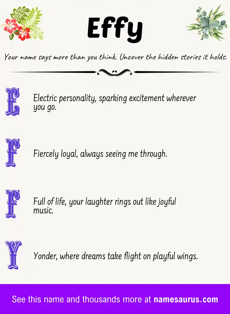 Acrostic poem about Effy.