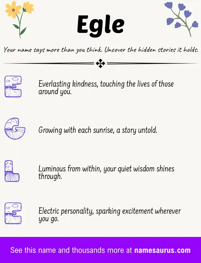 Acrostic poem about Egle.