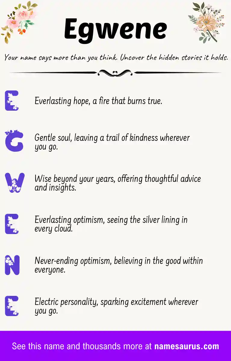 Acrostic poem about Egwene.