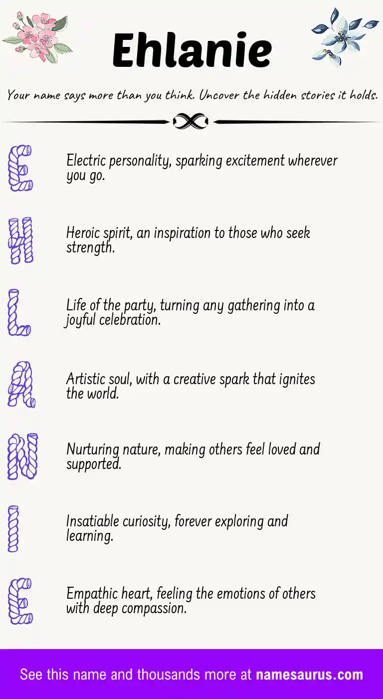 Acrostic poem about Ehlanie.